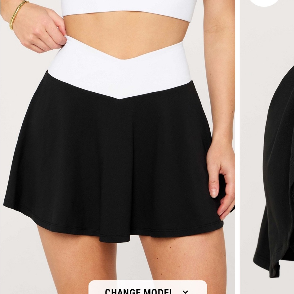 Black and White Women's Skort